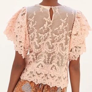 Anthropologie Lace-Back Top